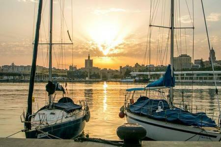Apartamento Lujo frente al Mar Centro de Málaga Exterior foto